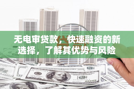 呈贡无电审贷款，快速融资的新选择，了解其优势与风险