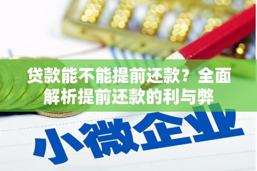 呈贡贷款能不能提前还款？全面解析提前还款的利与弊