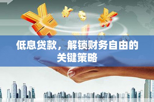 呈贡低息贷款，解锁财务自由的关键策略