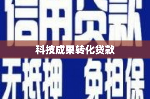 呈贡科技成果转化贷款