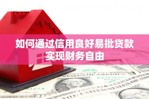 呈贡如何通过信用良好易批贷款实现财务自由