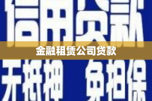 呈贡金融租赁公司贷款
