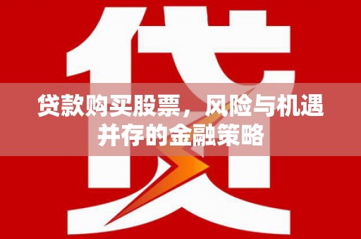 呈贡贷款购买股票，风险与机遇并存的金融策略